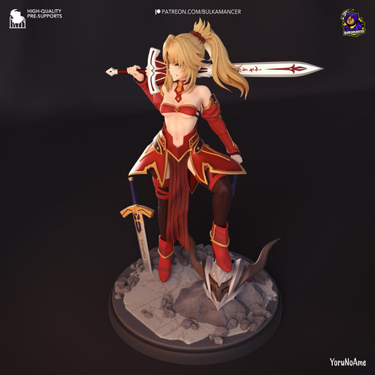 Mordred Fate Figure - resin tabletop miniature alternate angle