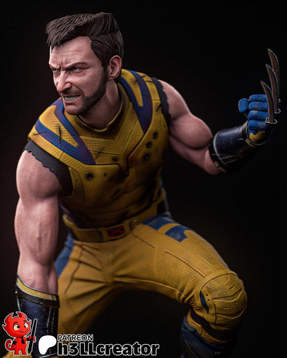Wolverine Figure - resin tabletop miniature alternate angle
