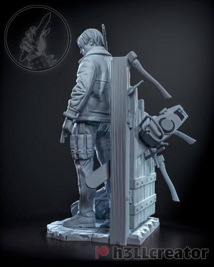 Leon Kennedy Residual Evil 4 Remake Figure - paintable tabletop miniature product view