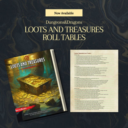 Loots and Treasures Roll Tables - digital download preview