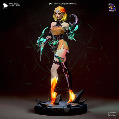 Melinoe Figure - Hades - 3D printed miniature detail view