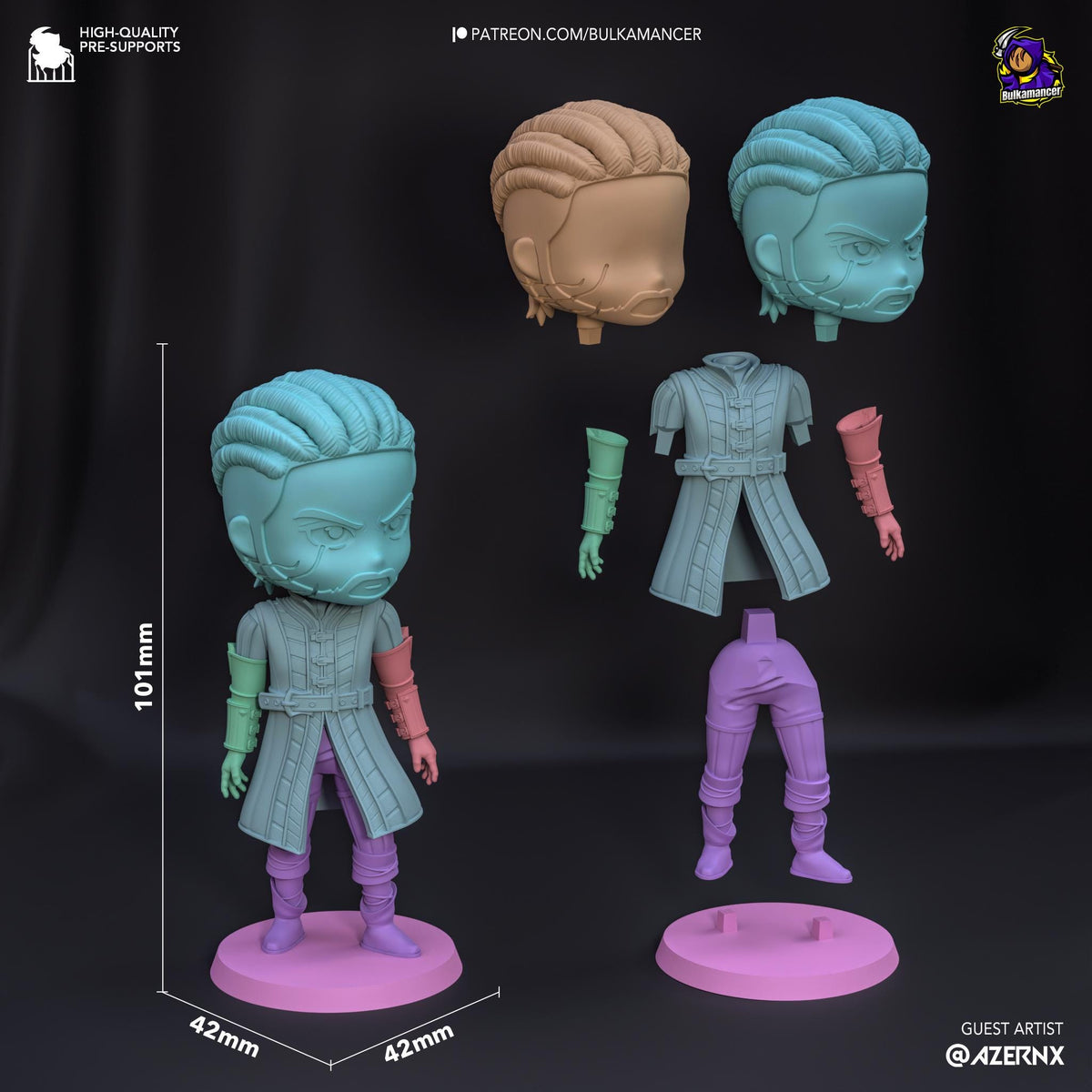 Wyll Chibi Figure - Baldur's Gate 3 - resin miniature view 6