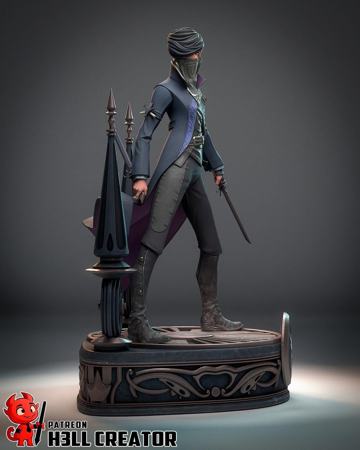 Emily Dishonored 2 Figure - resin tabletop miniature alternate angle