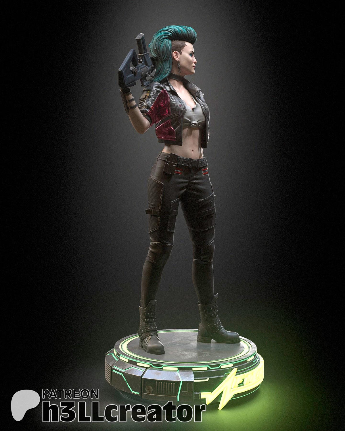 Rogue Amendiares Figure - Cyberpunk 2077 - resin tabletop miniature alternate angle