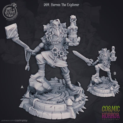 Wizard Miniature - resin tabletop miniature alternate angle