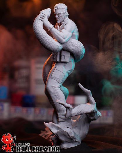 Big Boss Metal Gear Solid Snake Figure - paintable tabletop miniature product view