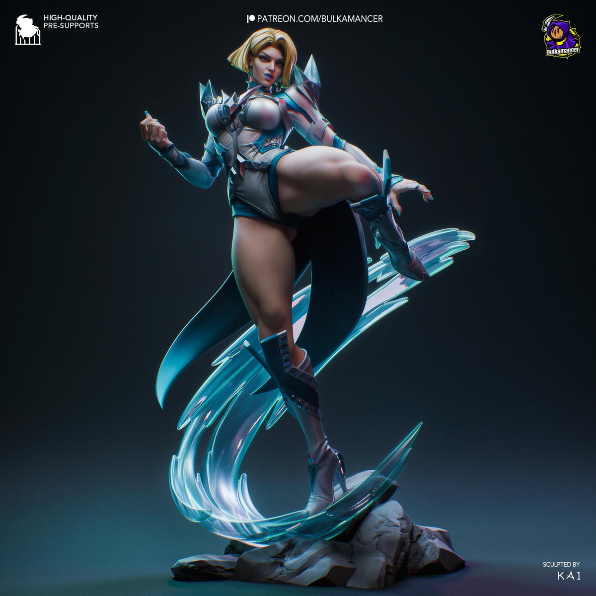 Emma Frost Figure - Marvel Rivals - resin tabletop miniature front view