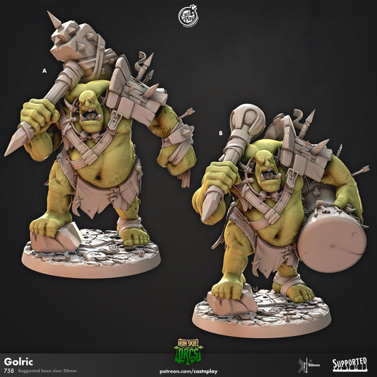Orc Giant Miniature - resin tabletop miniature front view