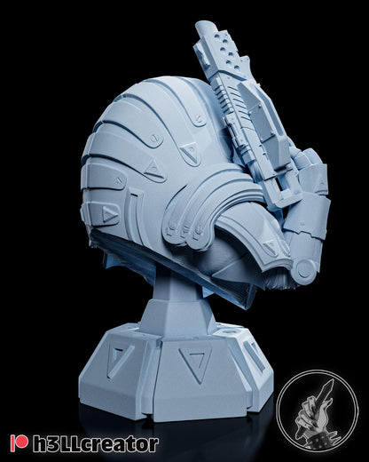 Wrex Bust - Mass Effect - resin tabletop miniature alternate angle