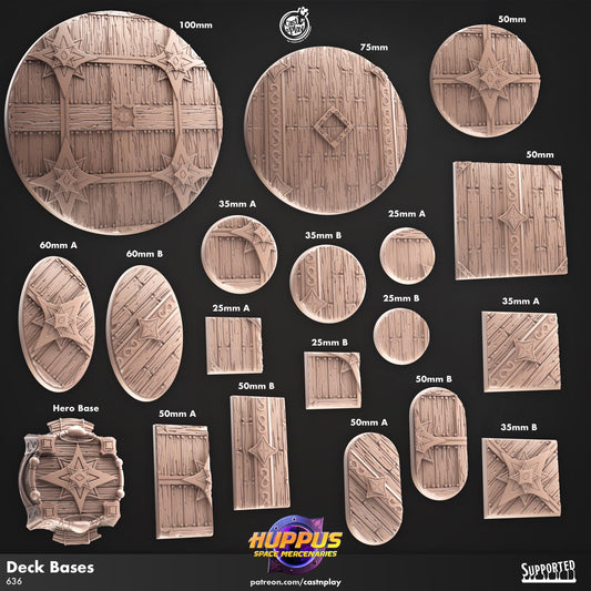 Huppus Space Merceneries Bases Set - resin tabletop miniature front view