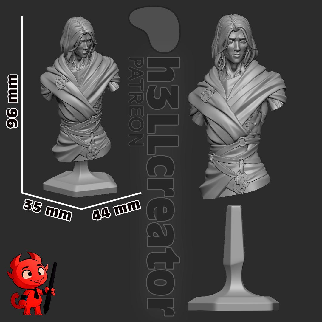 Viktor Bust - Arcane - paintable tabletop miniature product view