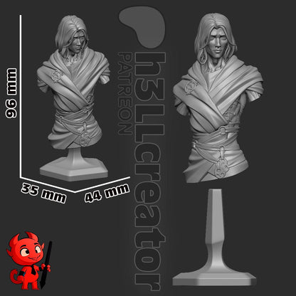 Viktor Bust - Arcane - paintable tabletop miniature product view