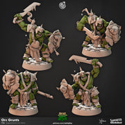 Orc Fighter Miniature - resin tabletop miniature front view