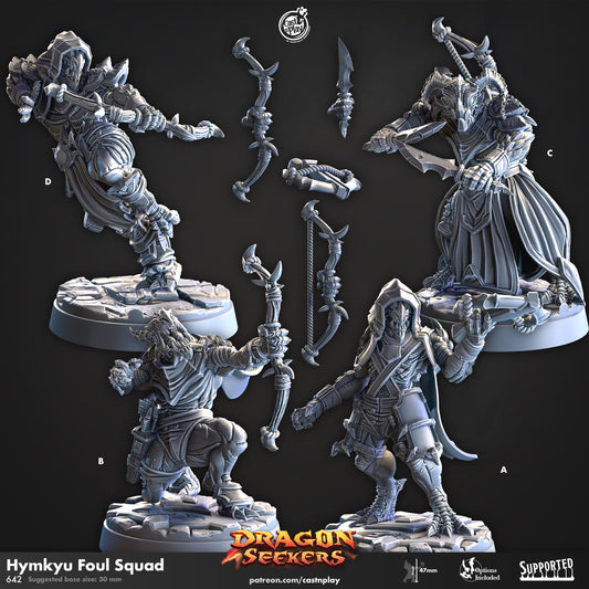Dragonborn Ranger Miniature - resin tabletop miniature front view