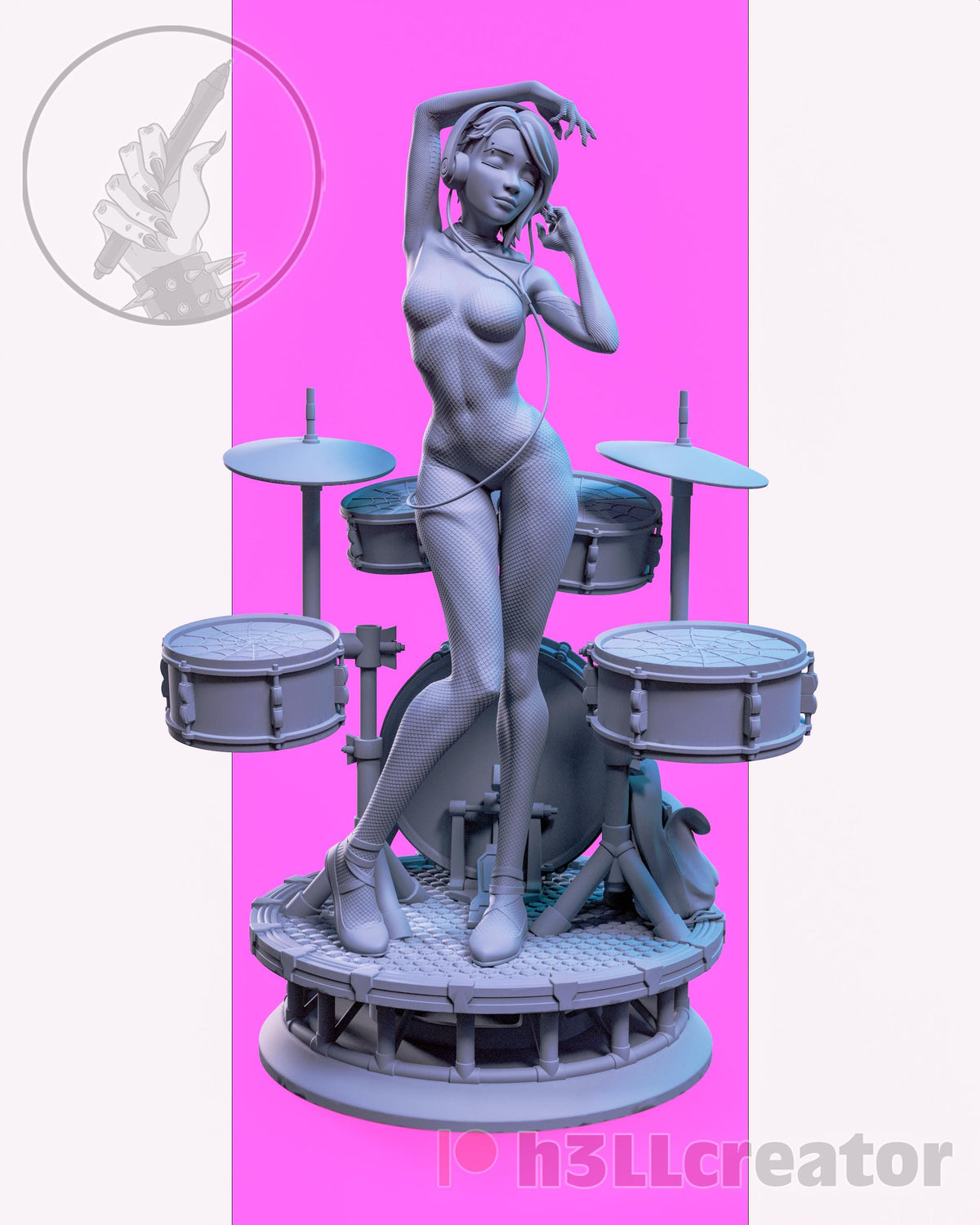 Gwen Stacy Spiderman Figure - paintable tabletop miniature product view
