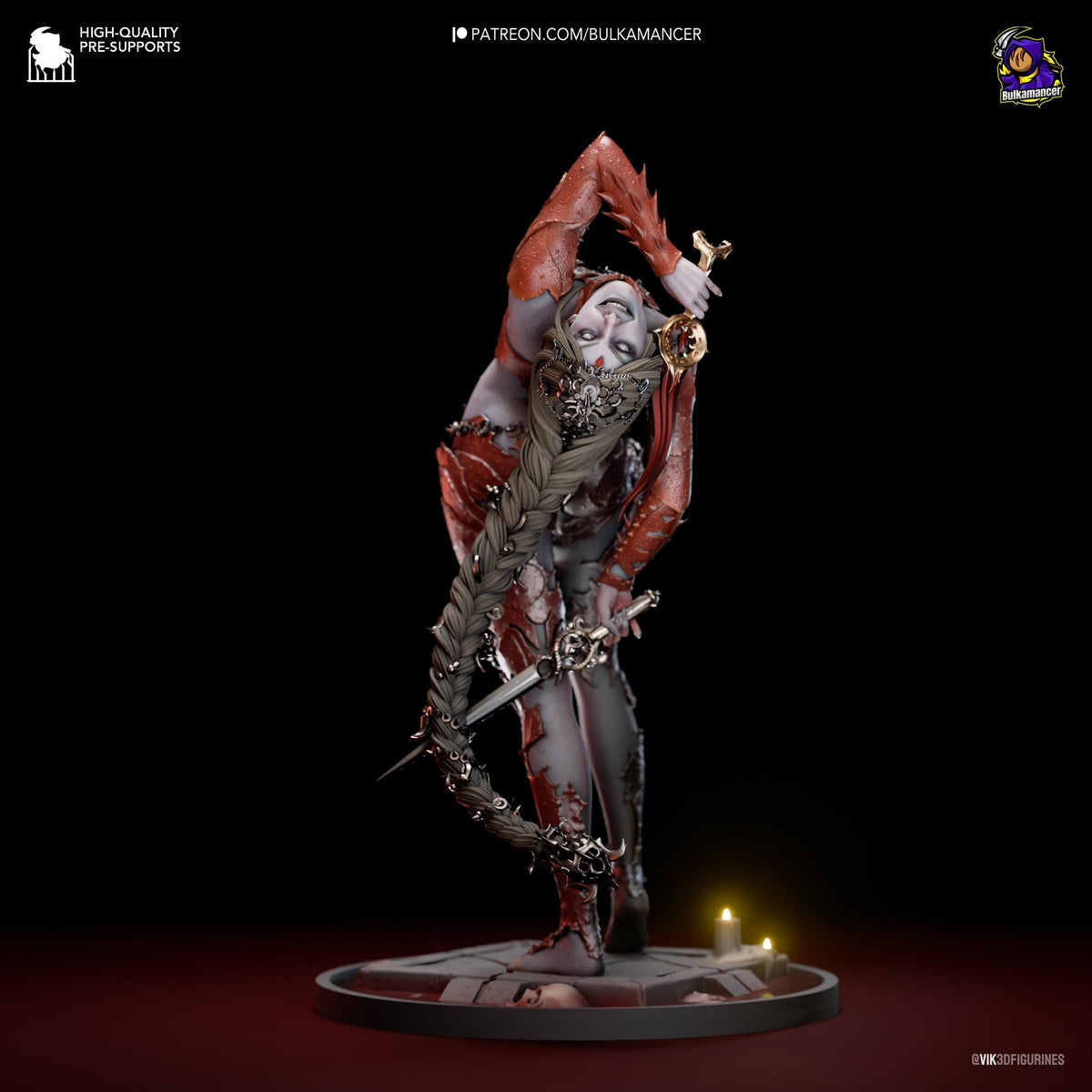 Orin the Red Figure - Baldur's Gate 3 - resin tabletop miniature front view