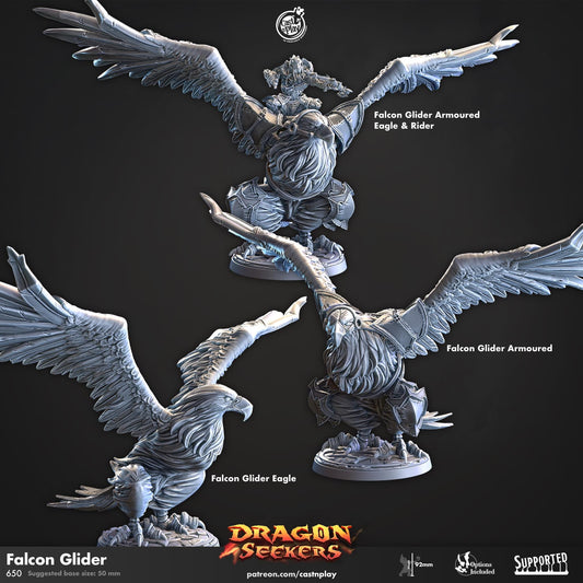Falcon Companion Miniature - resin tabletop miniature front view
