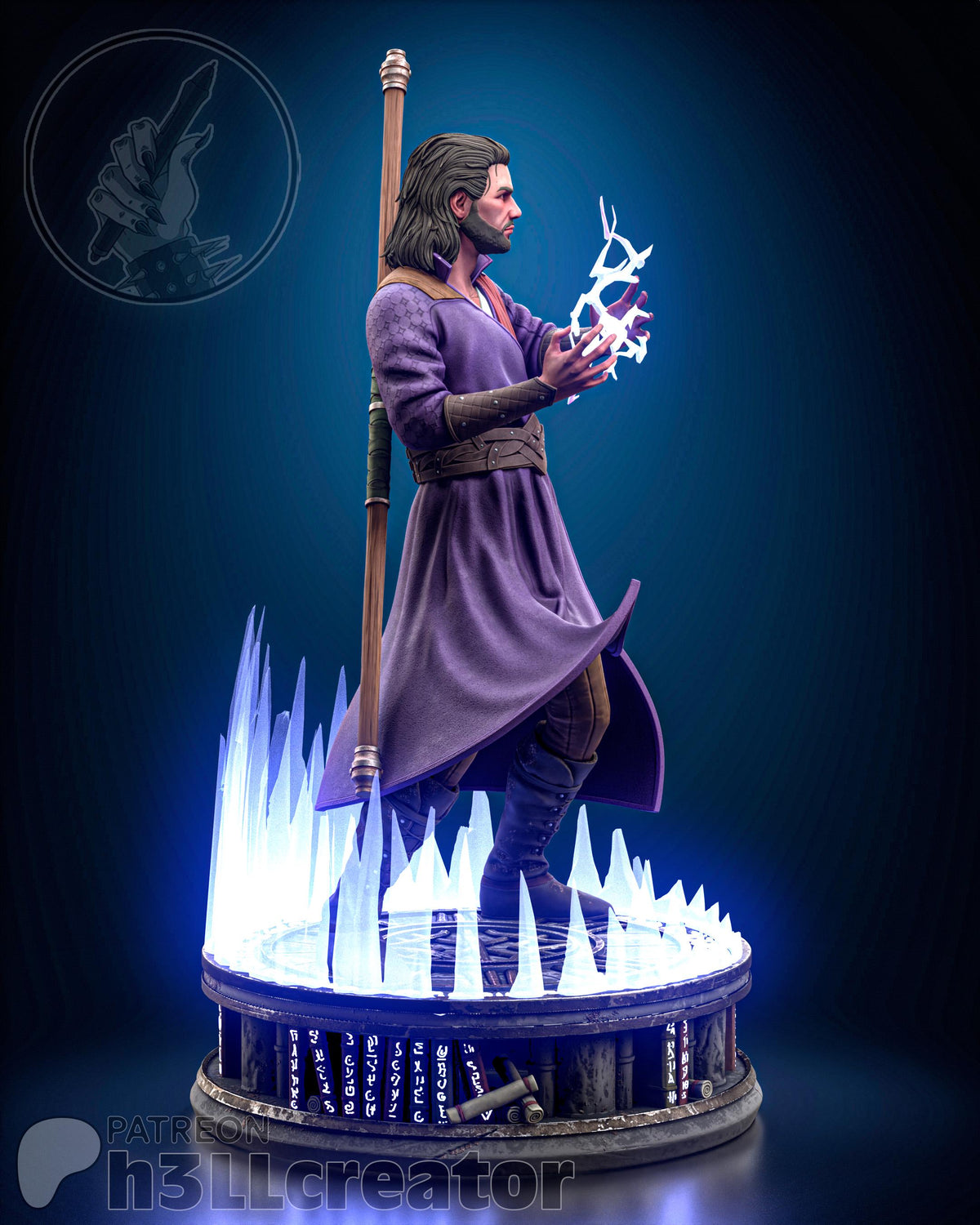 Gale Figure - Baldur's Gate 3 - resin tabletop miniature alternate angle