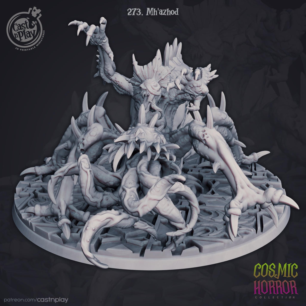 Abomination Miniature - resin tabletop miniature alternate angle