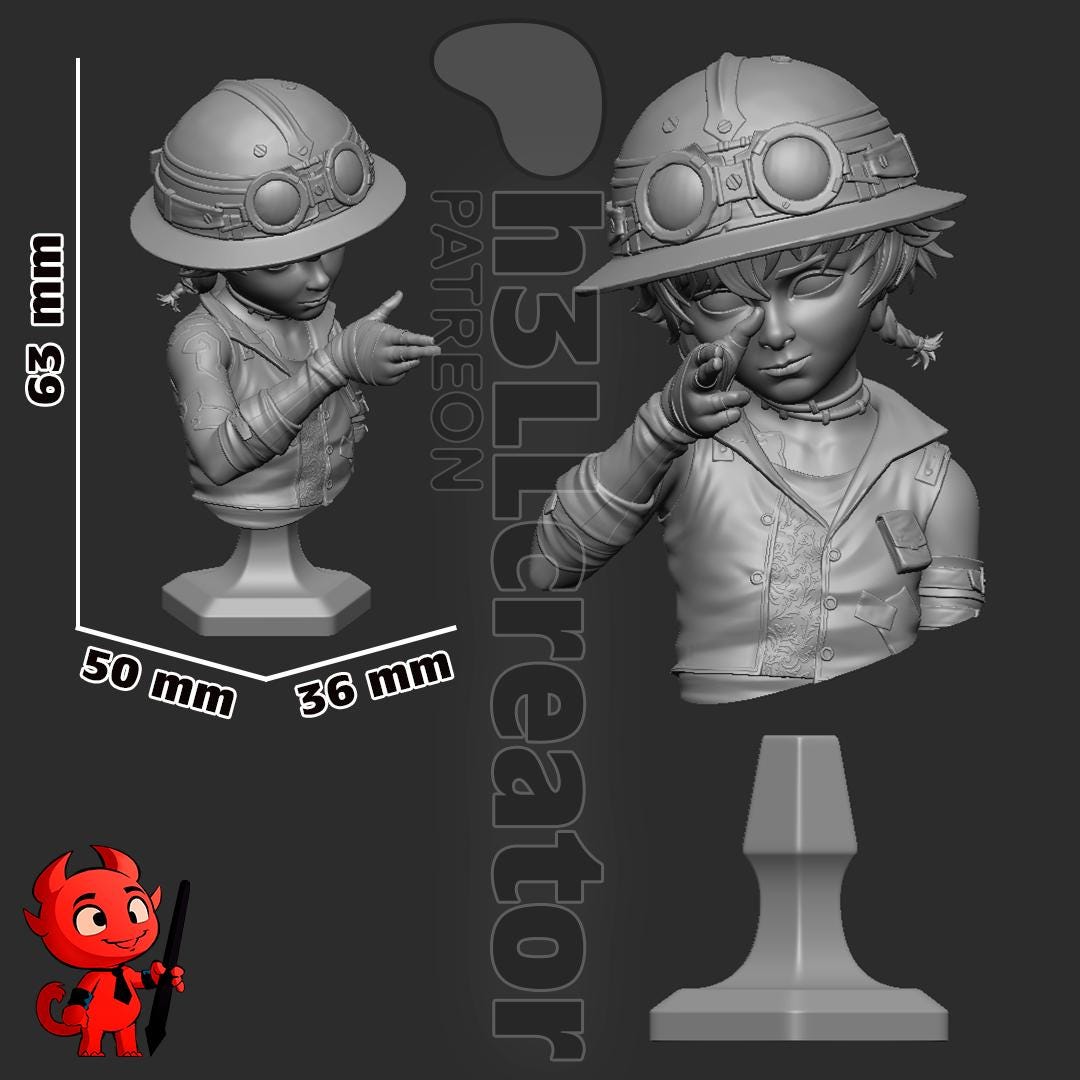 Isha Bust - Arcane - paintable tabletop miniature product view