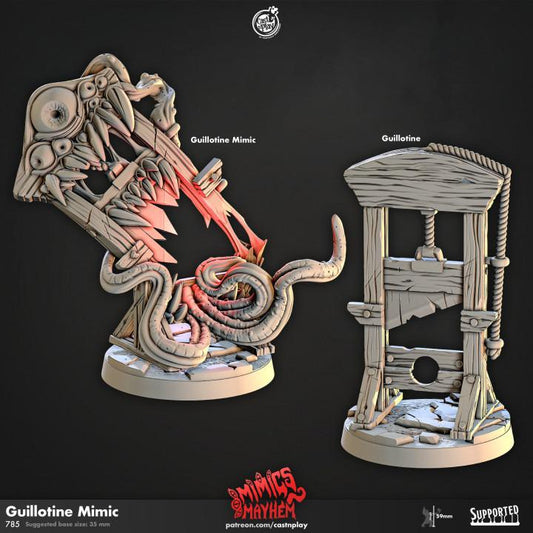 Guillotine Mimic Miniature - resin tabletop miniature front view