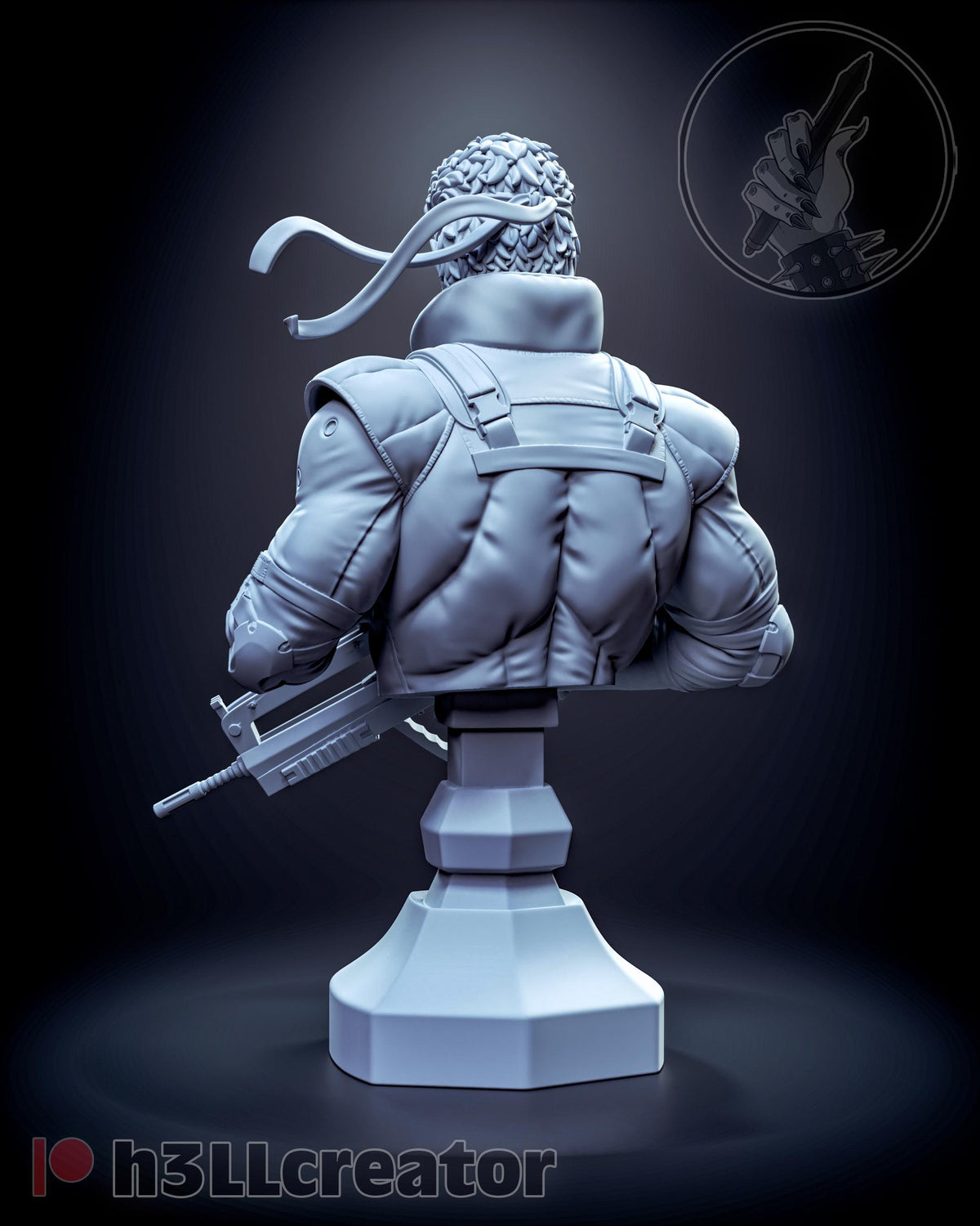 Solid Snake Metal Gear Solid Bust - resin tabletop miniature alternate angle