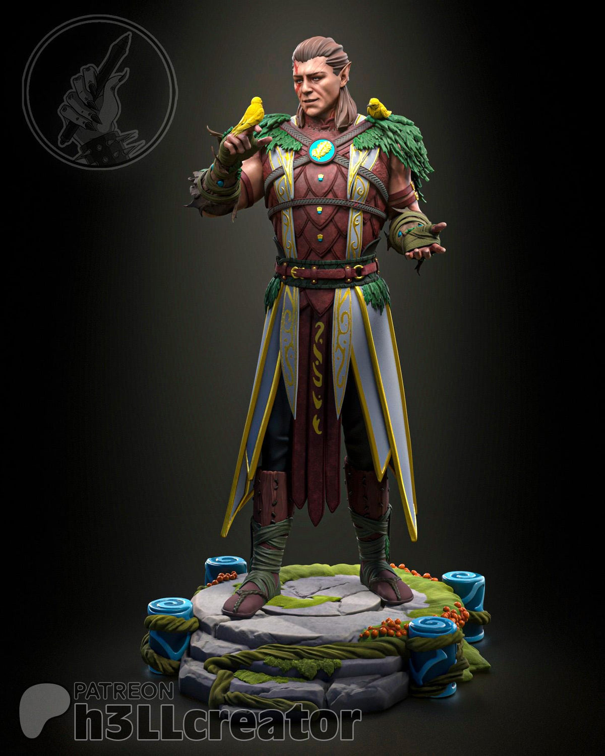 Halsin Figure - Baldur's Gate 3 - paintable tabletop miniature product view
