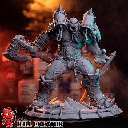 Garrosh Hellscream Figure - World of Warcraft - resin tabletop miniature alternate angle