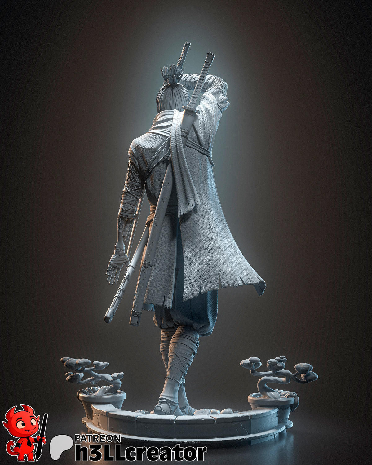 Wolf Sekiro Shadows Die Twice Figure - resin miniature view 6