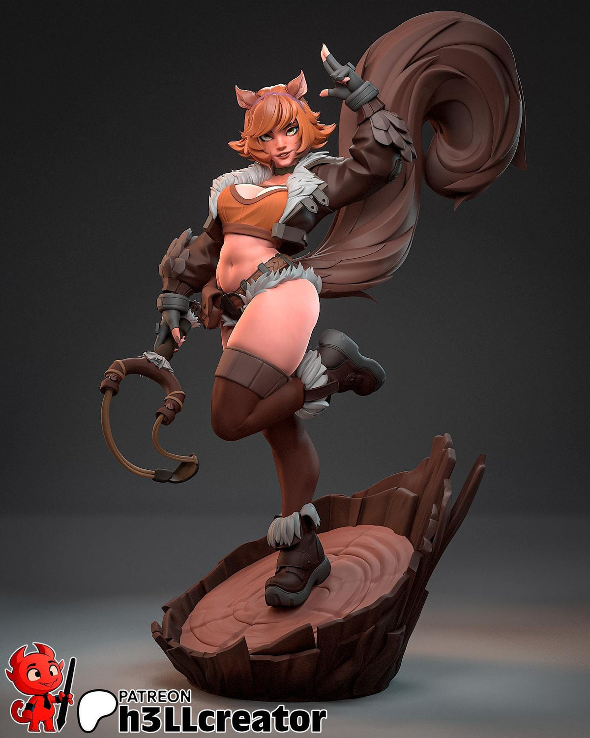 Squirrel Girl Figure - Marvel Rivals - resin tabletop miniature front view
