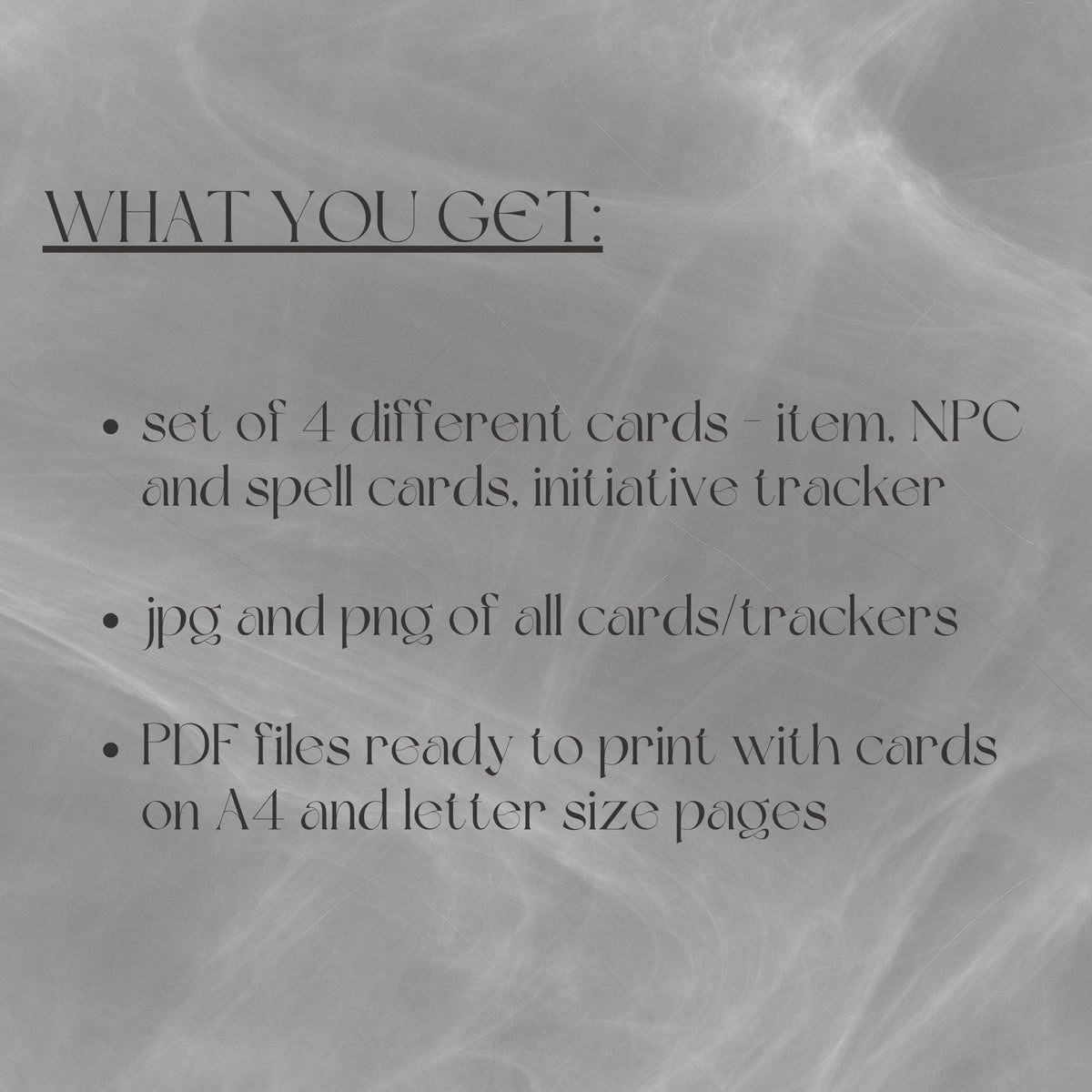 Fillable Cards Set - printable tabletop RPG resource preview