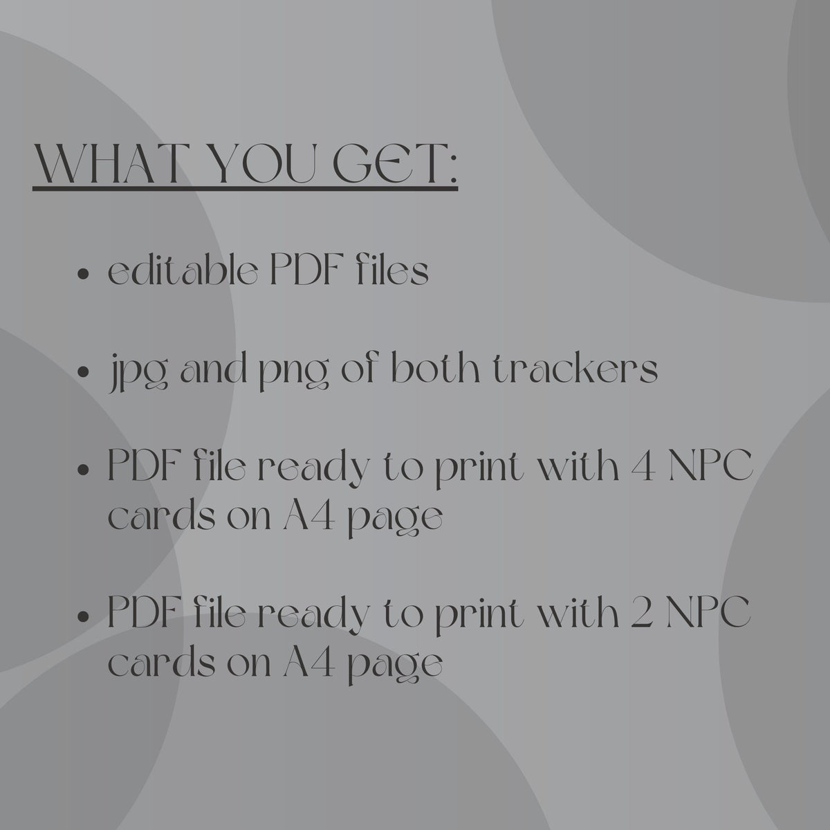 Fillable NPC Cards - printable tabletop RPG resource preview