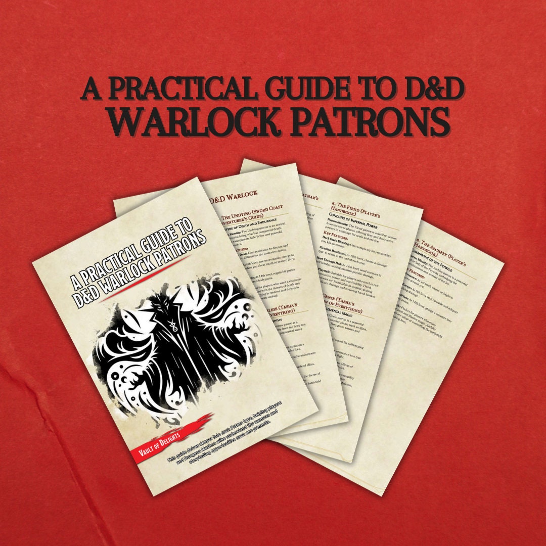 A Practical Guide to Warlock Patrons - digital download preview