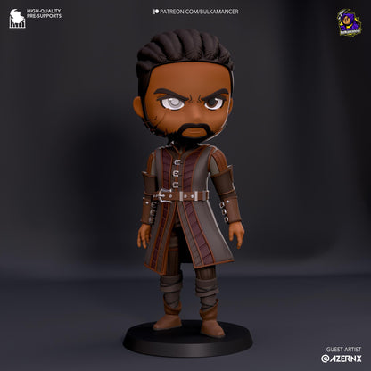 Wyll Chibi Figure - Baldur's Gate 3 - resin tabletop miniature front view