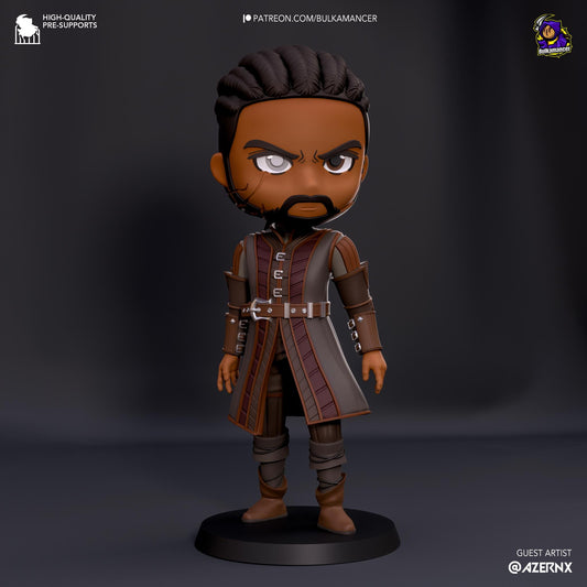 Wyll Chibi Figure - Baldur's Gate 3 - resin tabletop miniature front view
