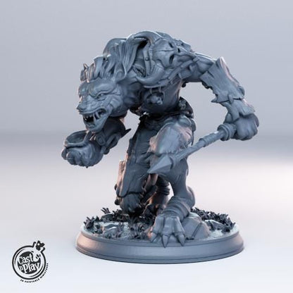 Gnoll Miniature - resin tabletop miniature alternate angle
