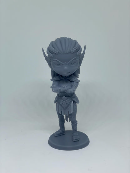 Lae'zel Chibi Figure - Baldur's Gate 3 - resin miniature view 5