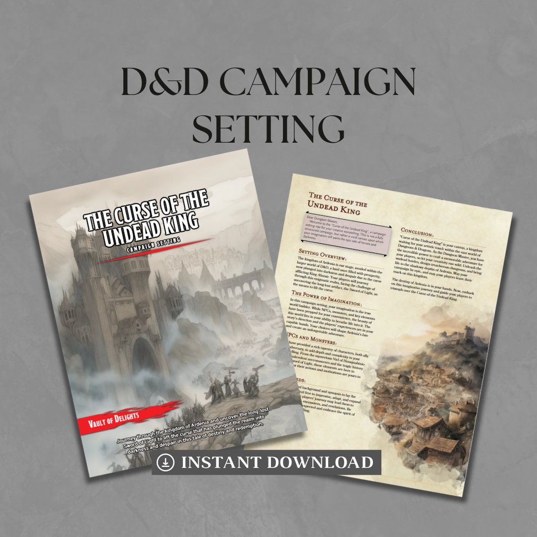 Curse of the Undead King Campaign Setting - digital download preview