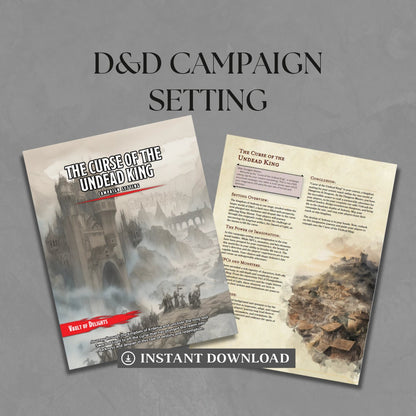 Curse of the Undead King Campaign Setting - digital download preview