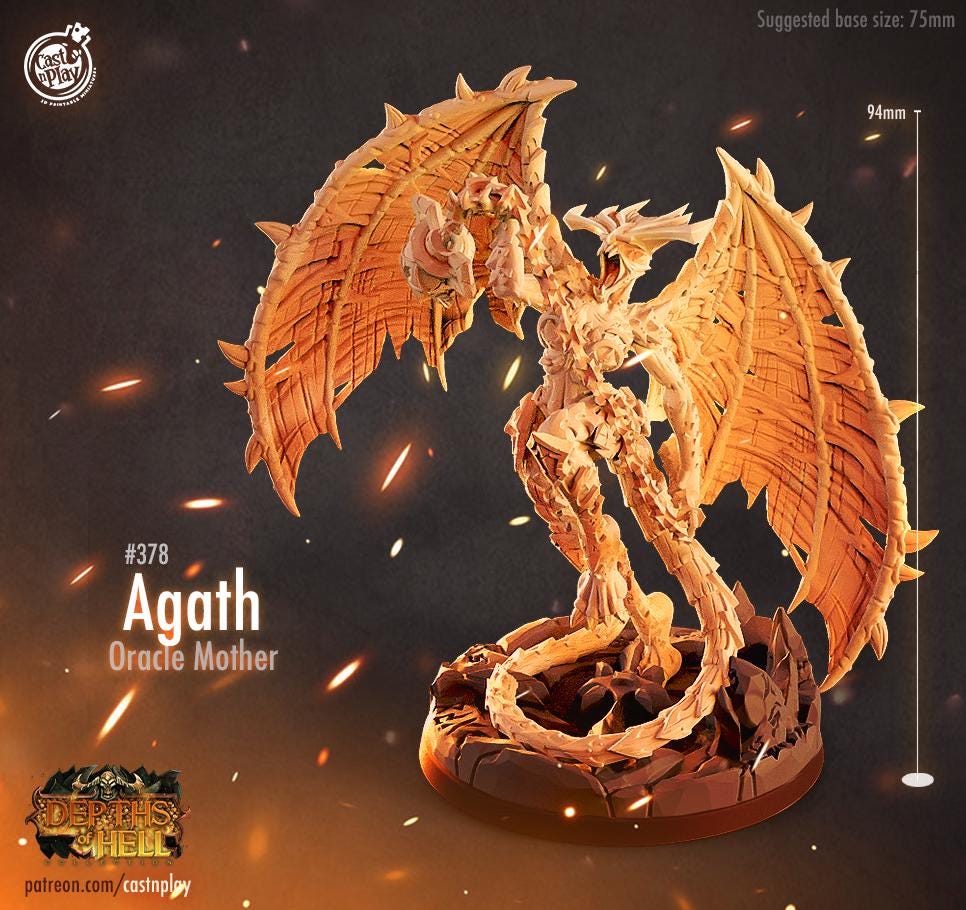 Demon Miniature - resin tabletop miniature alternate angle