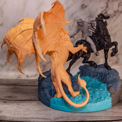 Ciri Manticore The Witcher Diorama Figure - resin miniature view 9