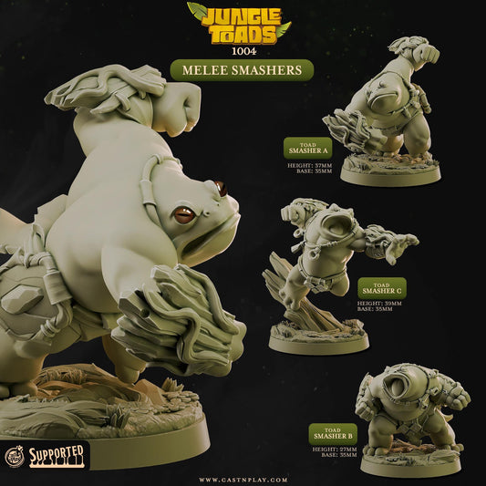 Grung Barbarian Miniature - resin tabletop miniature front view