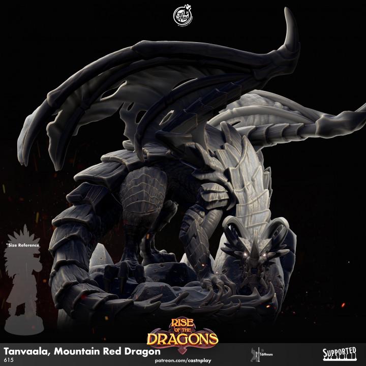 Red Mountain Dragon Large Miniature - resin tabletop miniature alternate angle