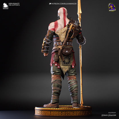 Kratos God of War Figure - resin tabletop miniature alternate angle