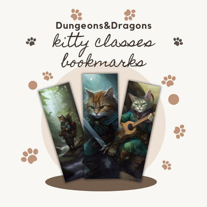 Cat Classes Bookmarks - digital download preview