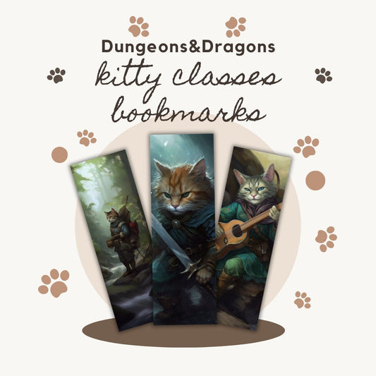 Cat Classes Bookmarks - digital download preview
