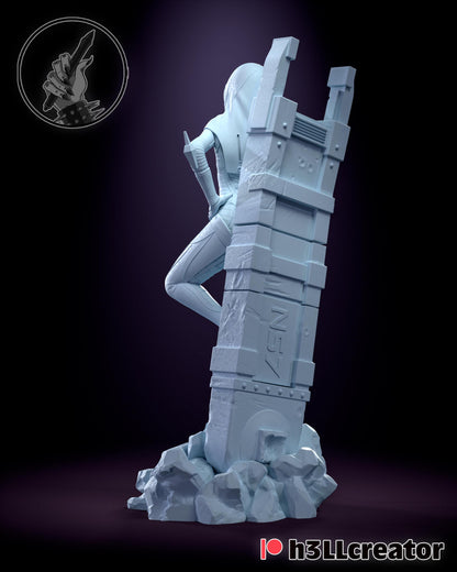 Kasumi Figure - Mass Effect - paintable tabletop miniature product view