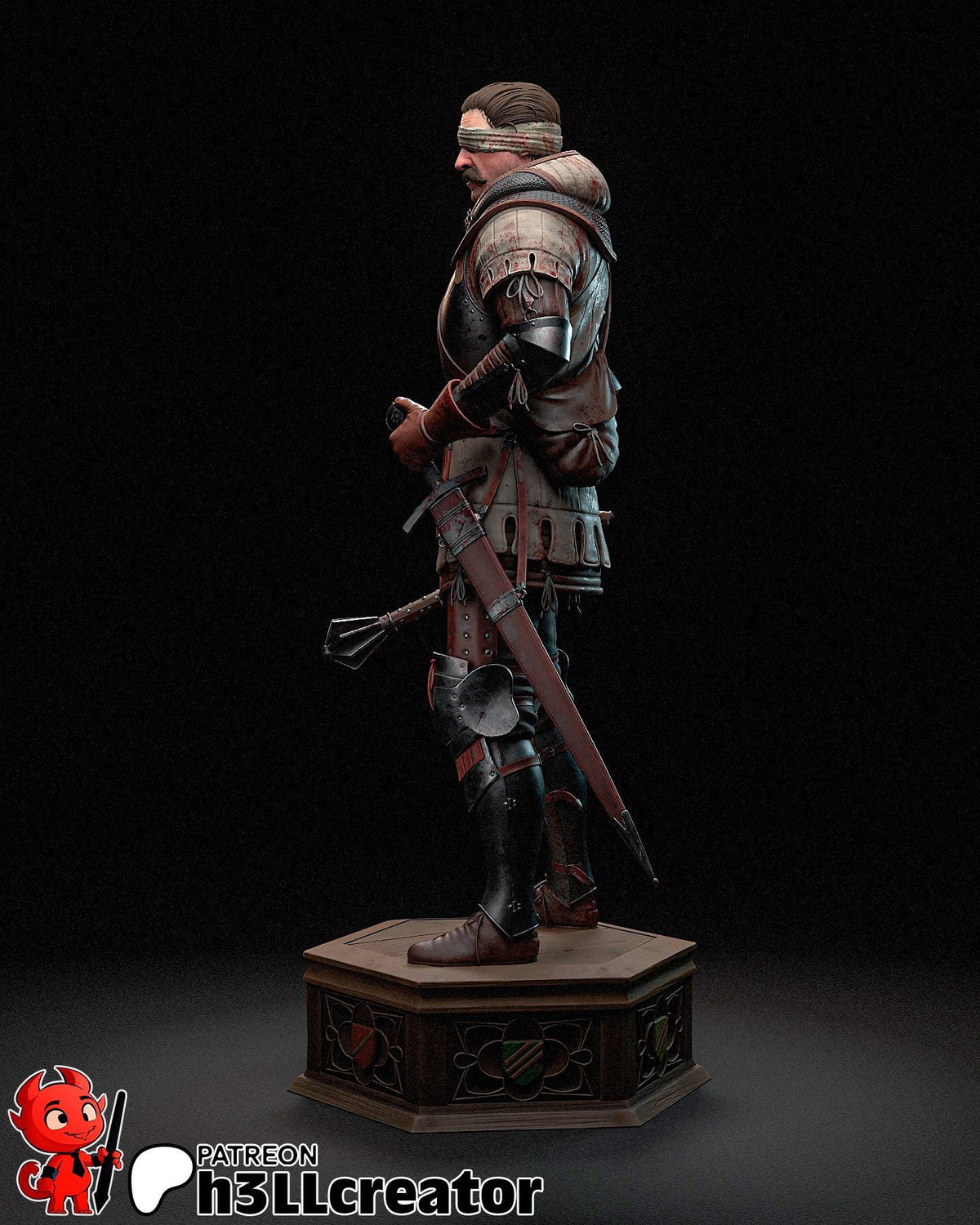 Jan Zizka Figure - Kingdom Come: Deliverance 2 - resin tabletop miniature alternate angle