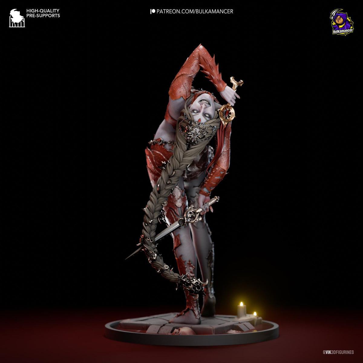 Orin Figure - Baldur's Gate 3 - resin tabletop miniature front view
