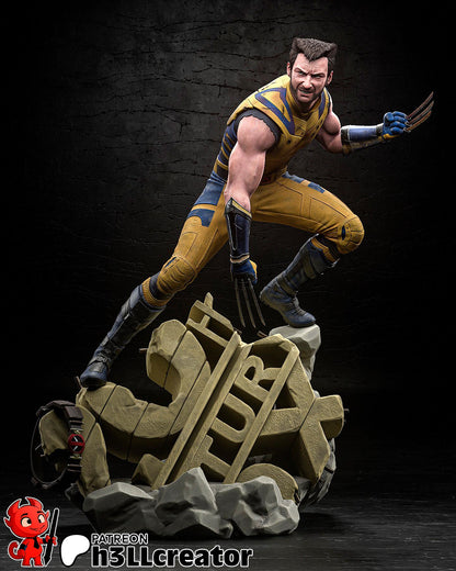 Wolverine Figure - 3D printed miniature detail view